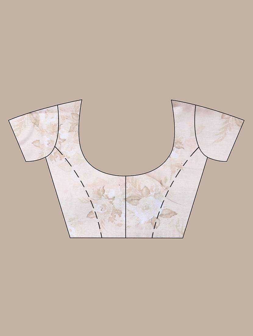 women floral bordered saree with blouse - 22042818 -  Standard Image - 3