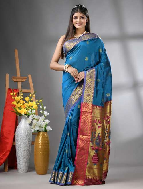 women self design paithani saree with blouse - 22042845 -  Standard Image - 0