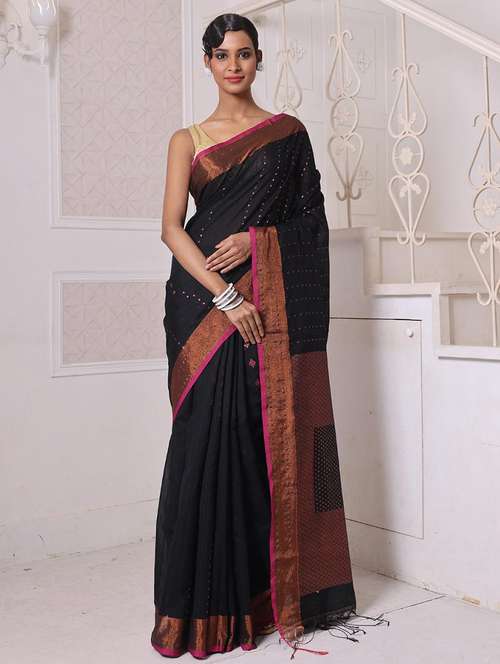 women self design chanderi saree with blouse - 22042907 -  Standard Image - 0