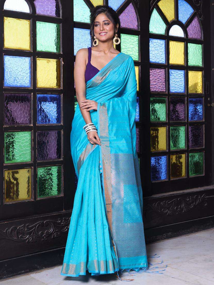 women self design chanderi saree with blouse - 22042908 -  Zoom Image - 0