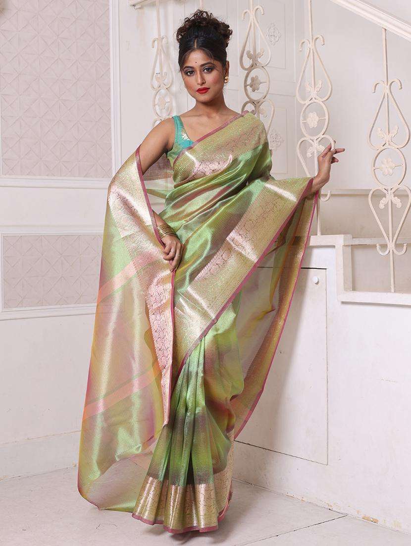 women solid with bordered saree with blouse - 22042920 -  Zoom Image - 0