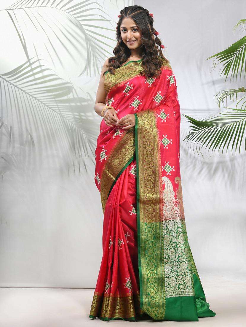 women self design banarasi saree with blouse - 22042940 -  Zoom Image - 0