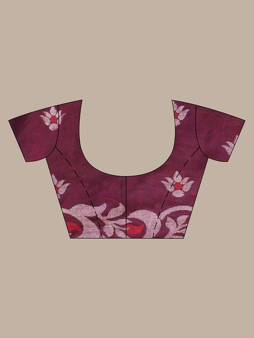 women self design handloom saree with blouse - 22042959 -  Standard Image - 3