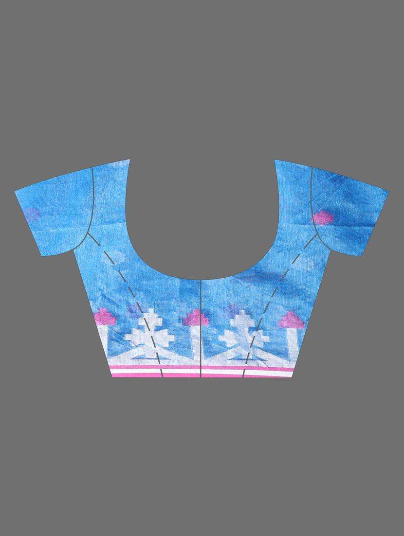 women self design handloom saree with blouse - 22042964 -  Standard Image - 3