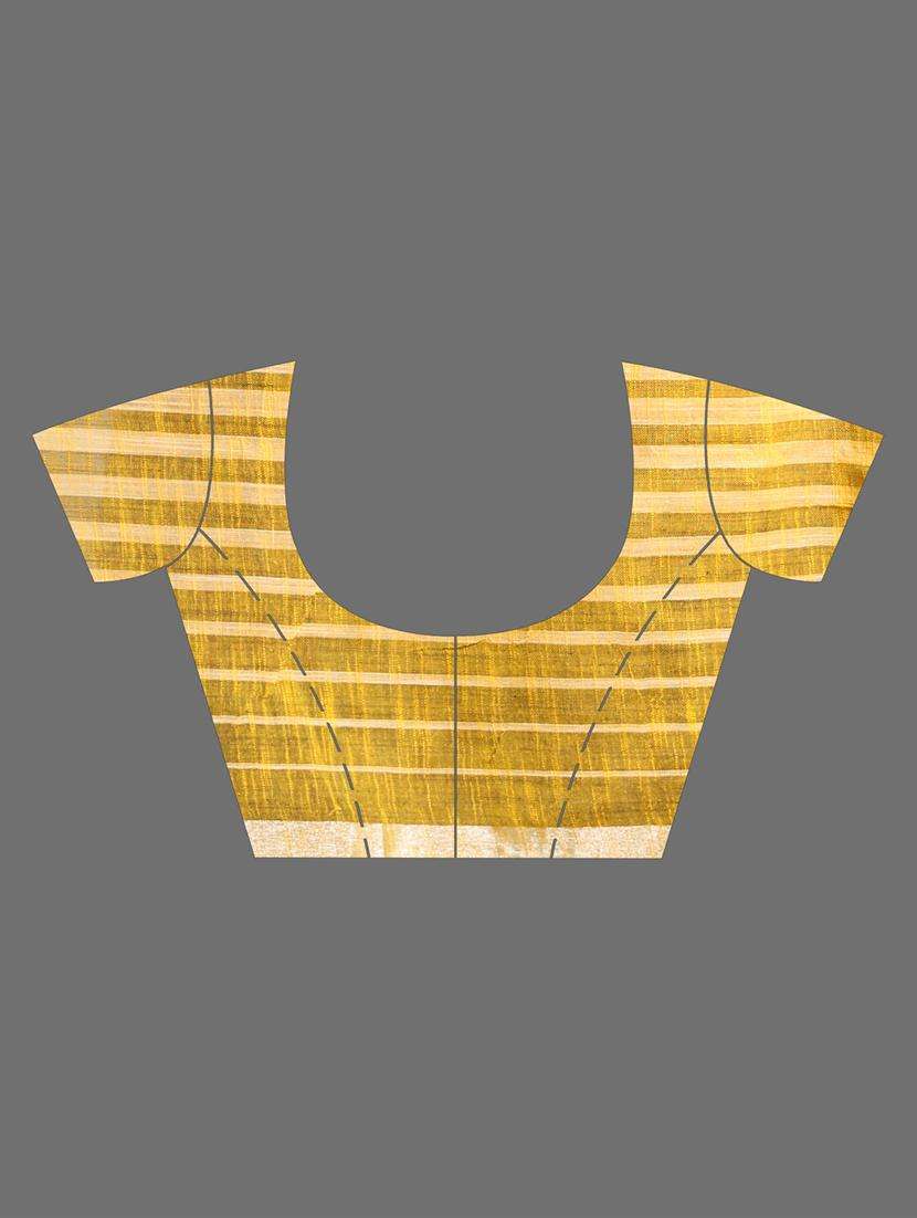 women striped handloom saree with blouse - 22042967 -  Standard Image - 3