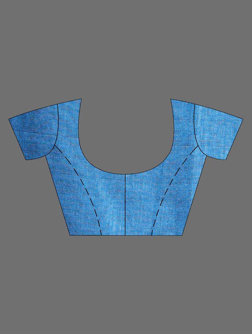 women solid with work embroidered saree with blouse - 22042973 -  Standard Image - 3