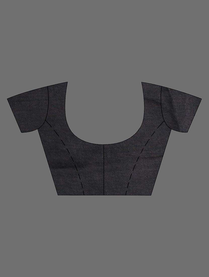 women solid with work embroidered saree with blouse - 22042976 - Standard Image - 3