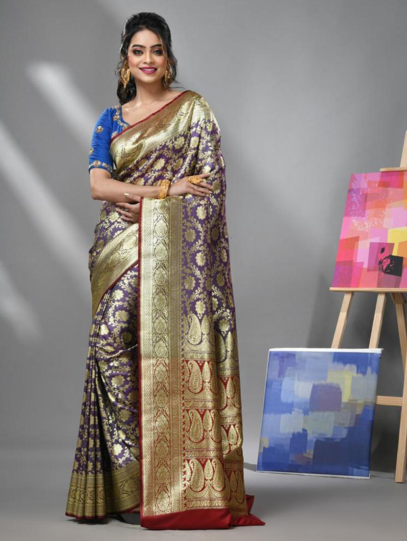women self design banarasi saree with blouse - 22043042 - Zoom Image - 0