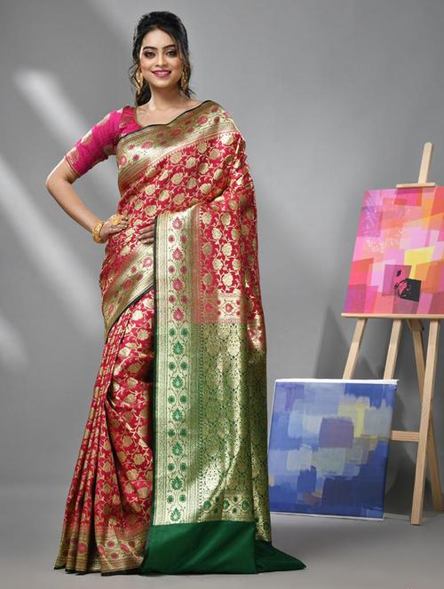 women self design banarasi saree with blouse - 22043047 - Standard Image - 0
