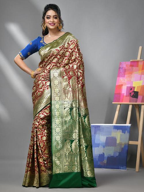 women self design banarasi saree with blouse - 22043052 -  Standard Image - 0