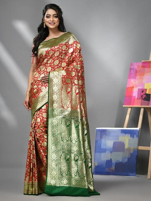 women self design banarasi saree with blouse - 22043067 - Standard Image - 0