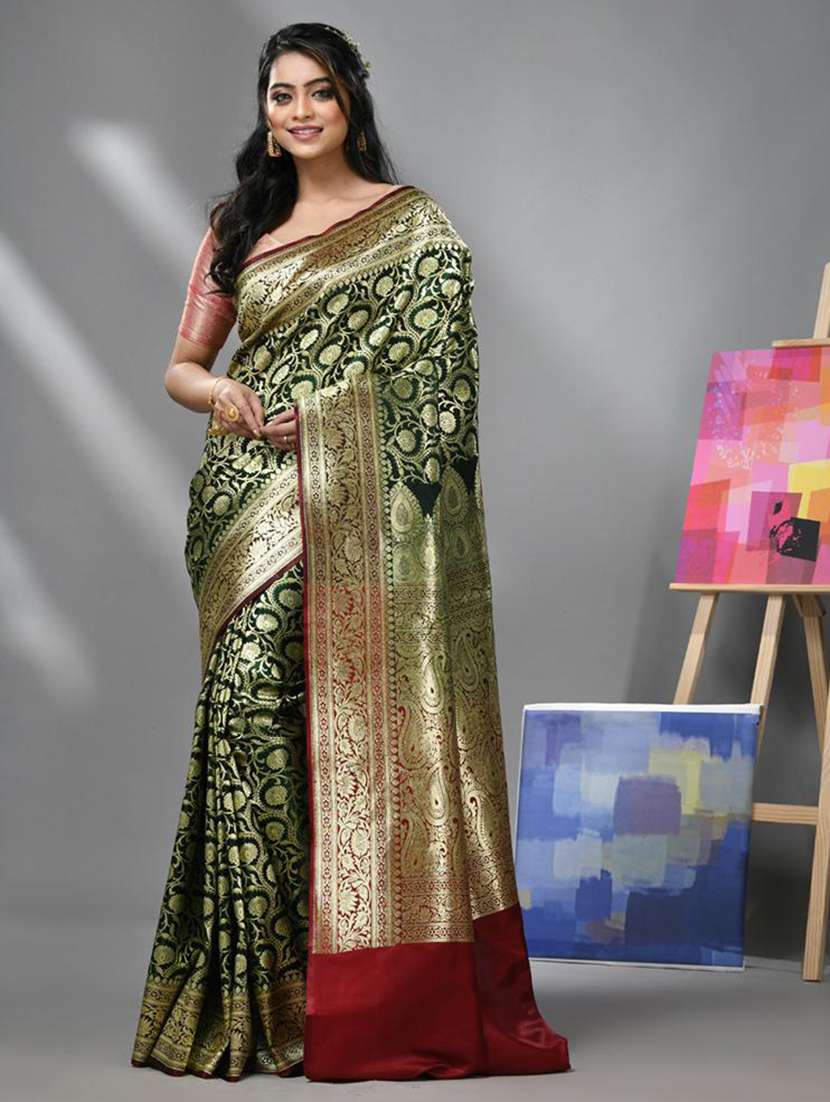 women self design banarasi saree with blouse - 22043068 -  Zoom Image - 0