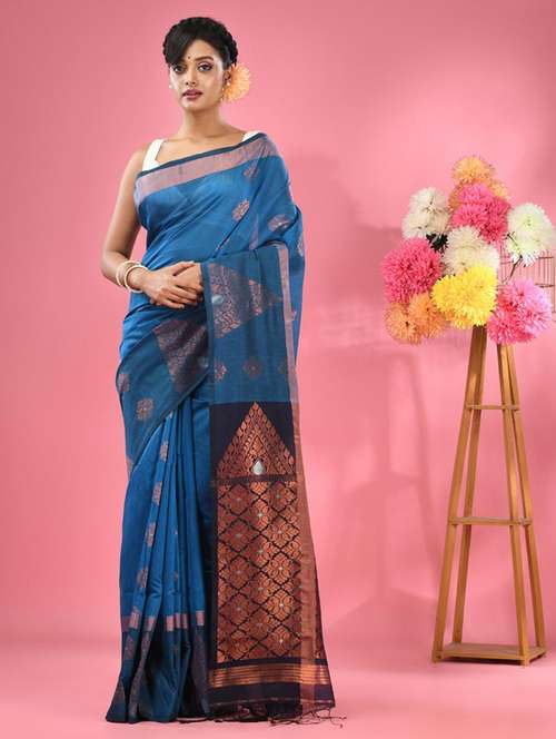 women self design handloom saree with blouse - 22043087 - Standard Image - 0