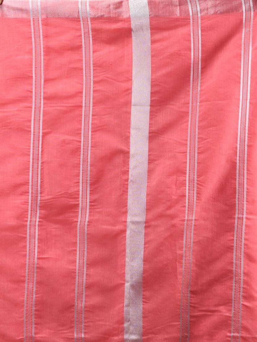 women solid handloom saree with blouse - 22043101 -  Standard Image - 3