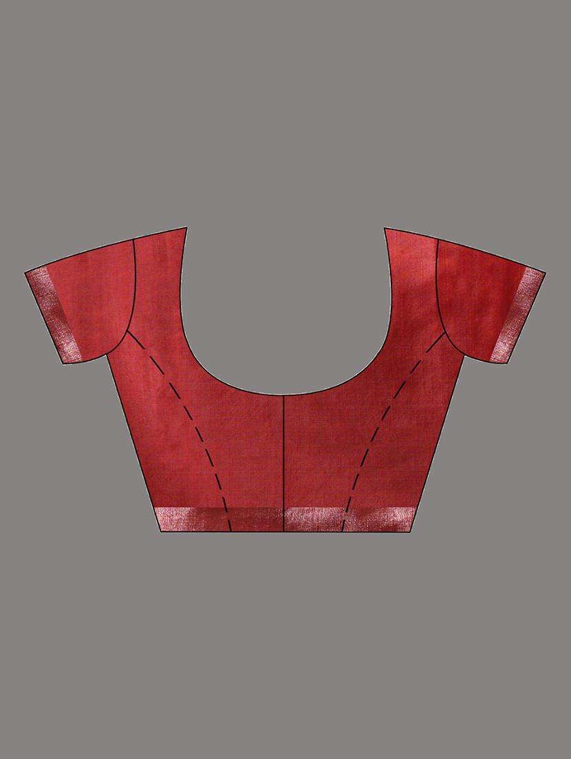 women solid handloom saree with blouse - 22043102 -  Standard Image - 3