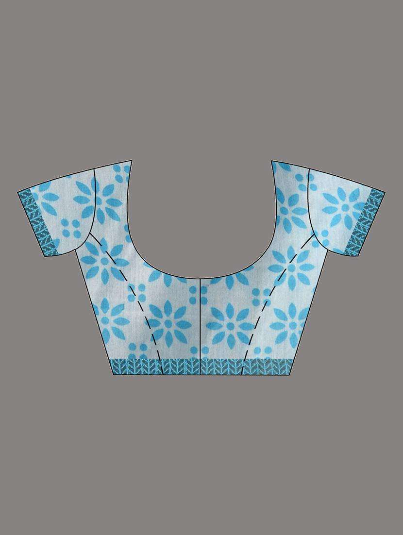 women printed bordered saree with blouse - 22043148 -  Standard Image - 3