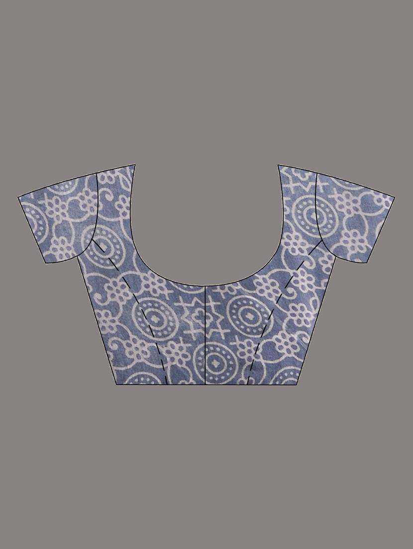 women printed bordered saree with blouse - 22043149 -  Standard Image - 3