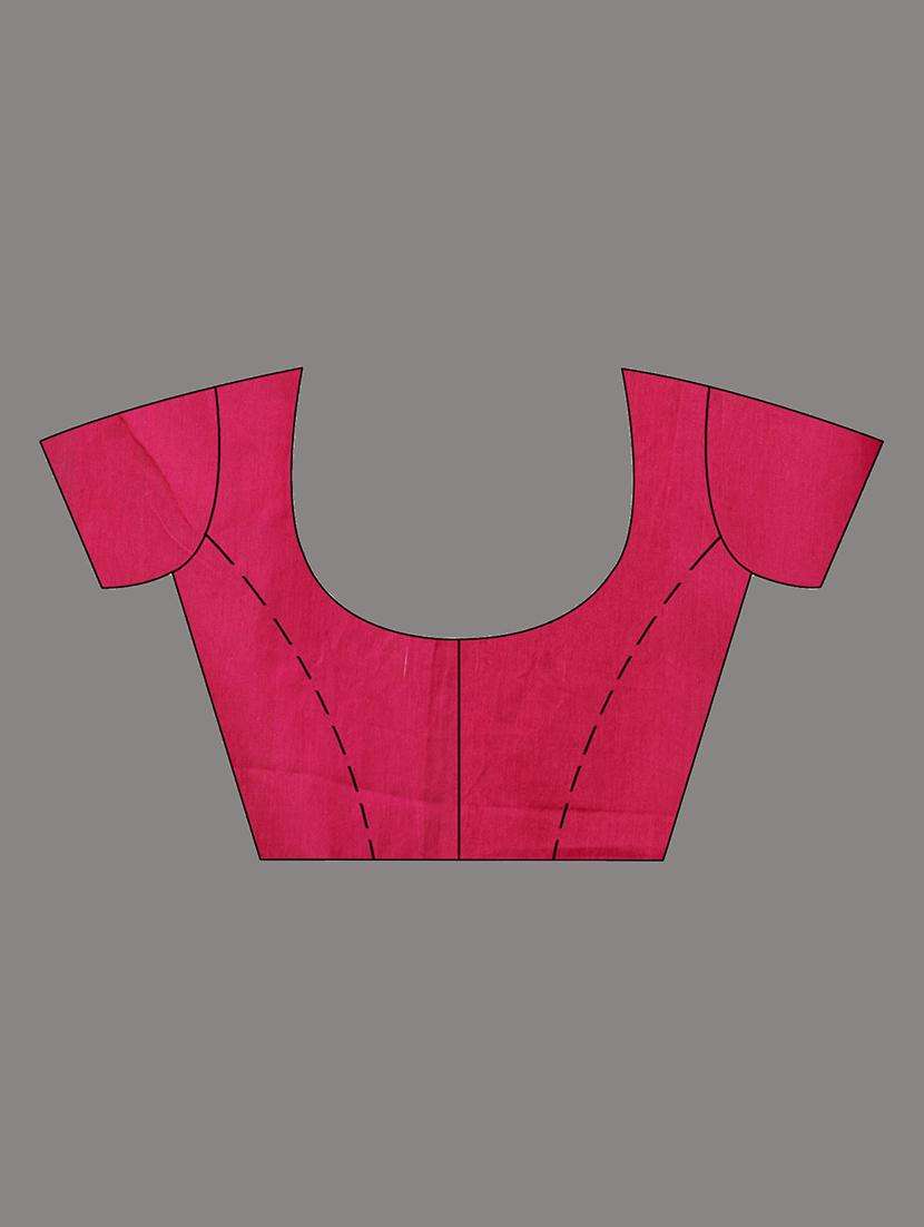 women solid with work handloom saree with blouse - 22043177 -  Standard Image - 3