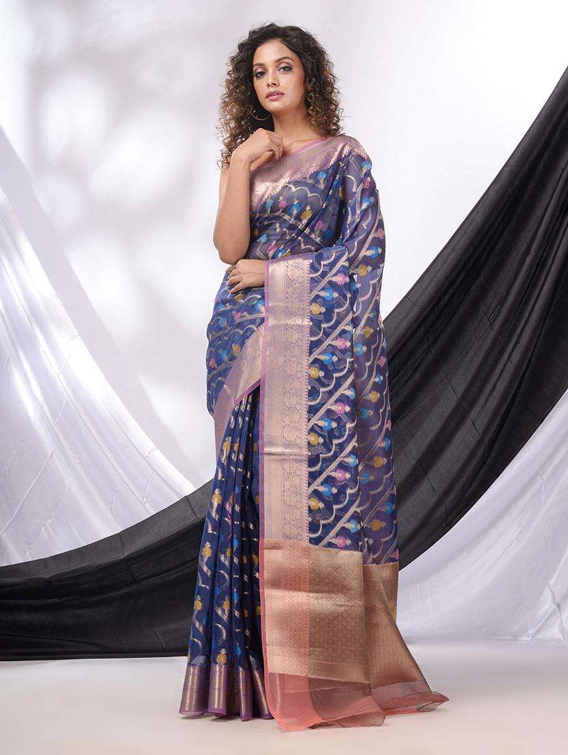 women self design bordered saree with blouse - 22043198 -  Zoom Image - 0