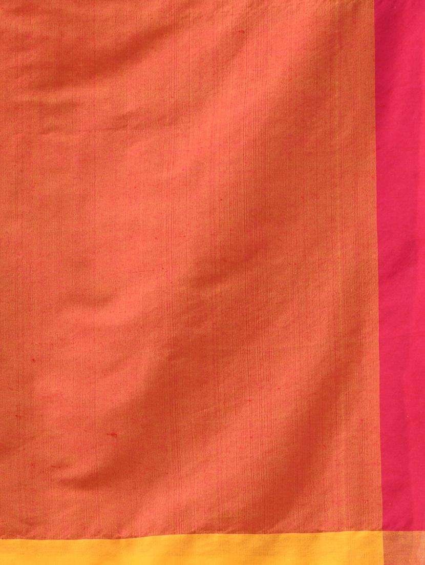 women striped handloom saree with blouse - 22043227 -  Standard Image - 3