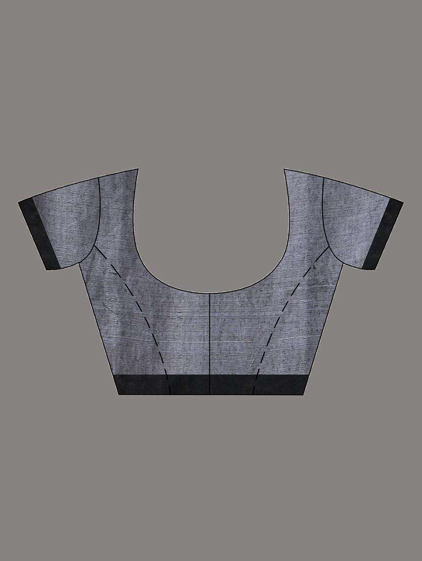 women striped handloom saree with blouse - 22043237 -  Standard Image - 3