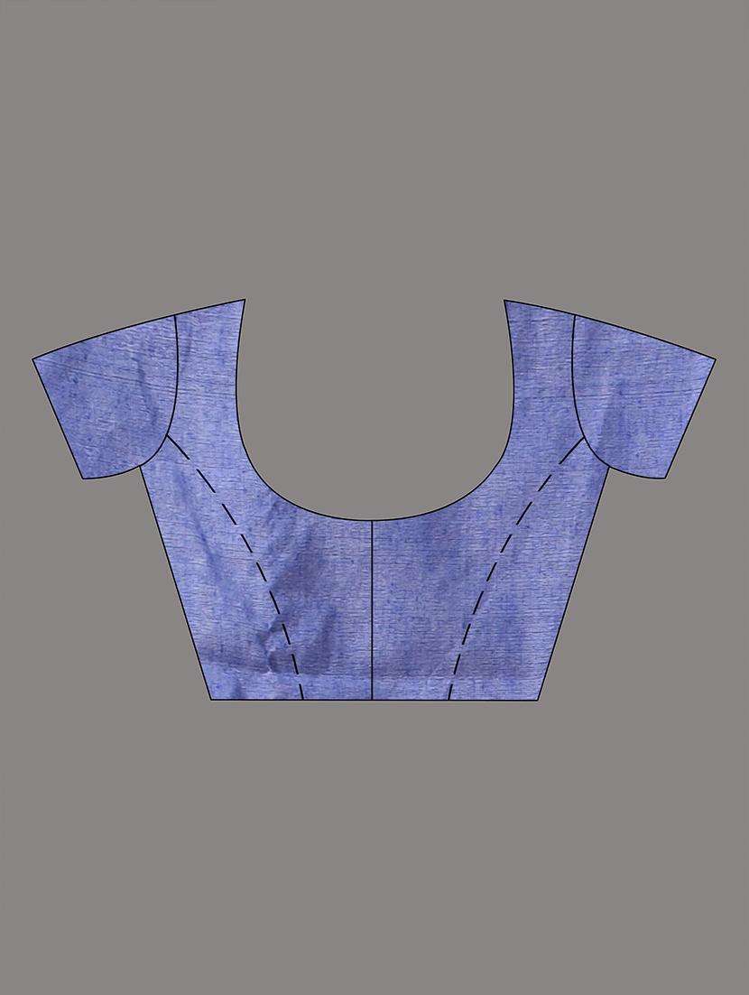 women striped handloom saree with blouse - 22043238 -  Standard Image - 3