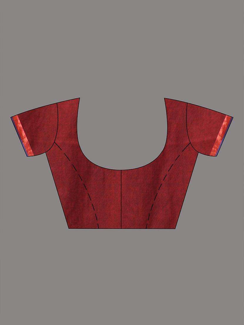 women red handloom saree with blouse - 22043251 -  Standard Image - 3