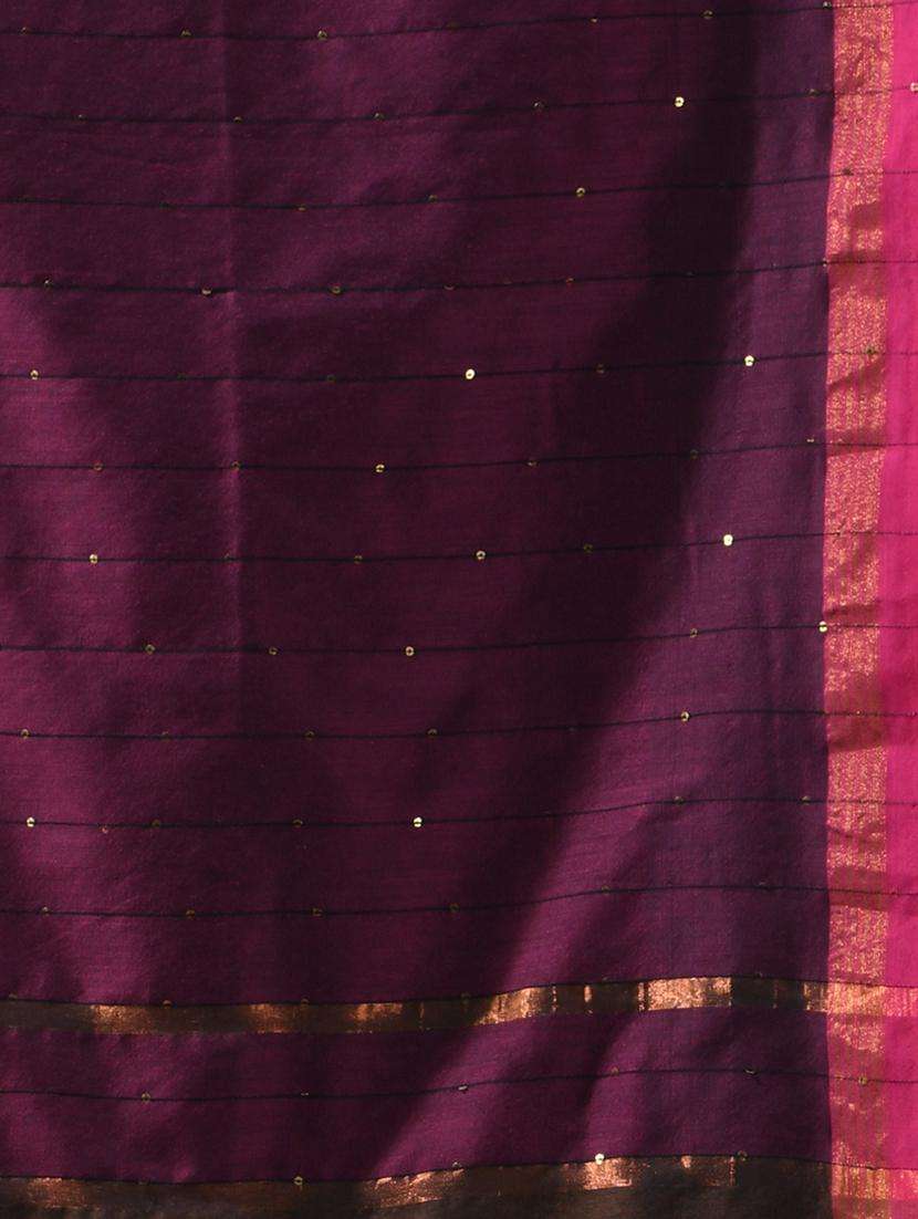 women brown handloom saree with blouse - 22043253 -  Standard Image - 3