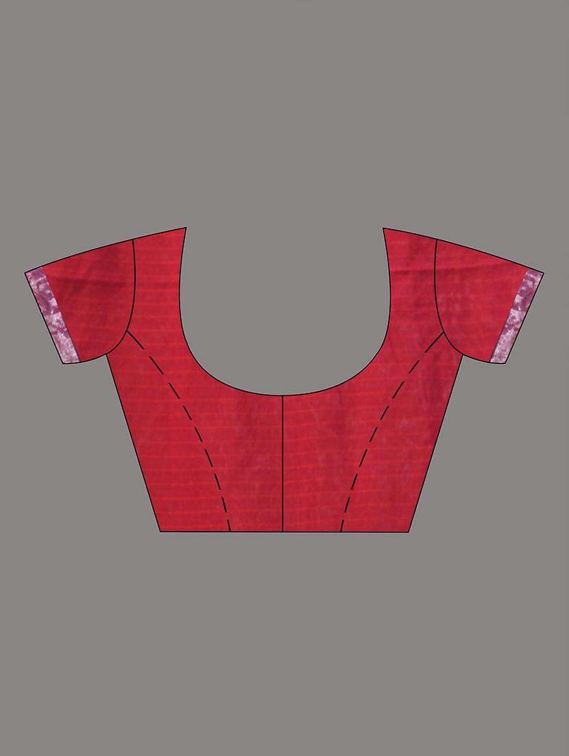 women red handloom saree with blouse - 22043279 -  Standard Image - 3