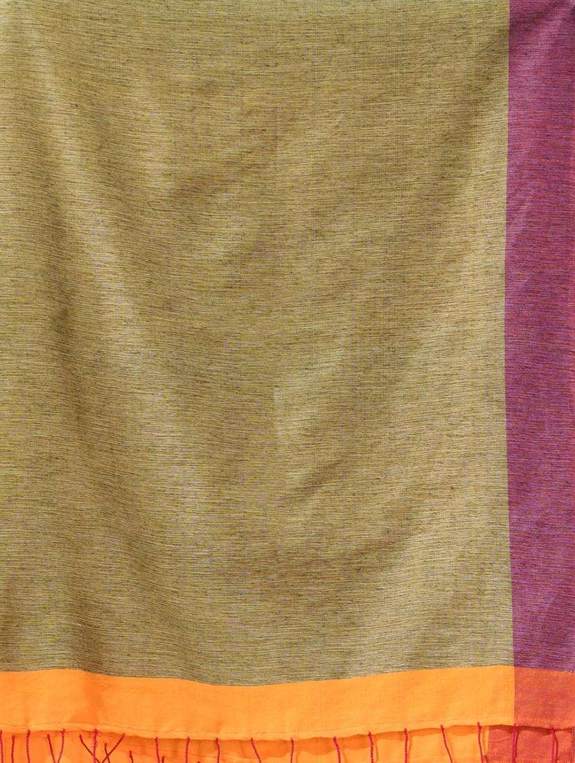 women striped handloom saree with blouse - 22043294 -  Standard Image - 3