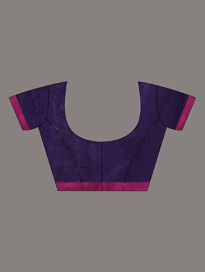 women striped handloom saree with blouse - 22043302 -  Standard Image - 3