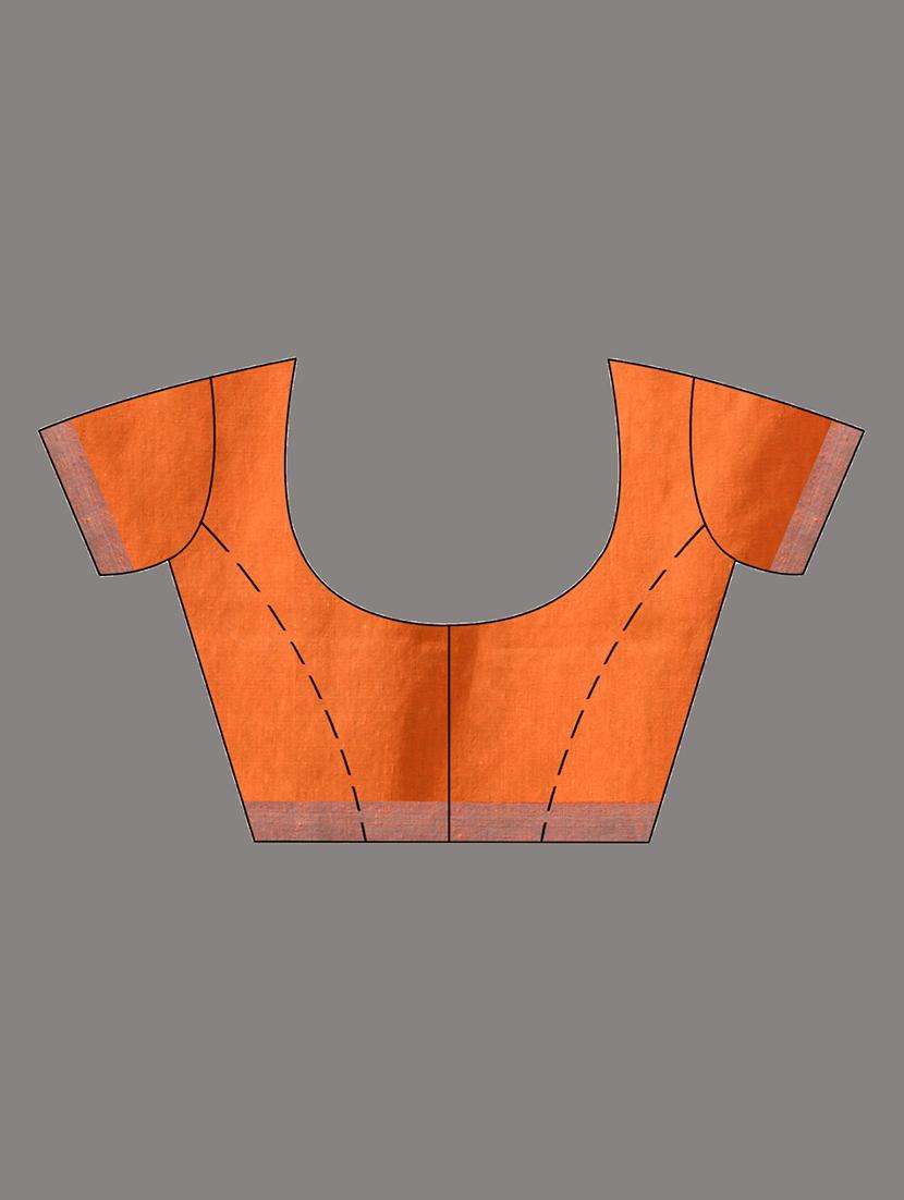 women striped handloom saree with blouse - 22043311 -  Standard Image - 3