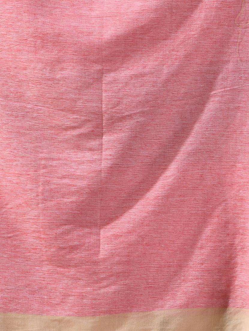 women striped handloom saree with blouse - 22043314 -  Standard Image - 3