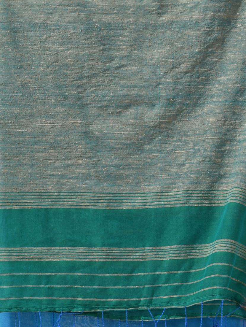 women blue handloom saree with blouse - 22043334 -  Standard Image - 3