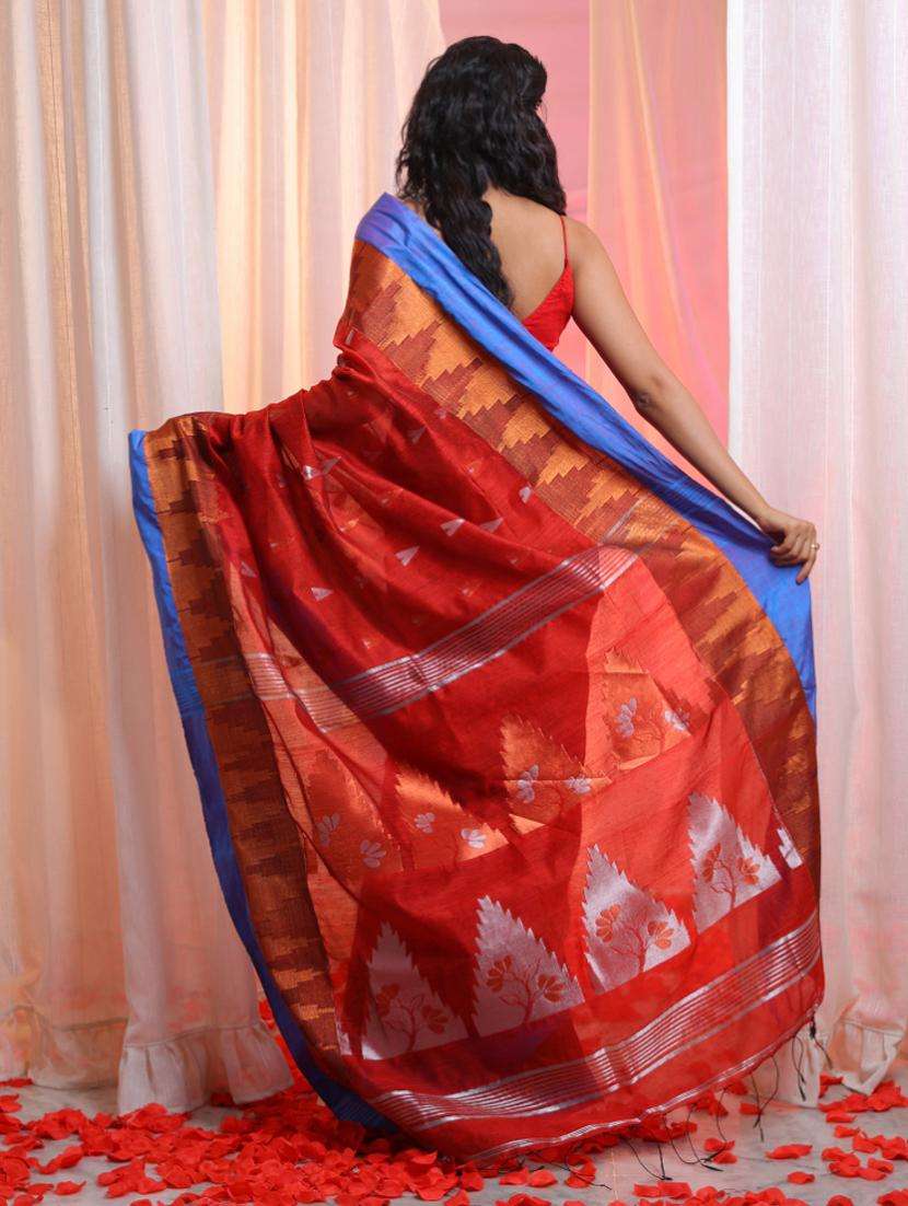 women self design handloom saree with blouse - 22043351 -  Standard Image - 3