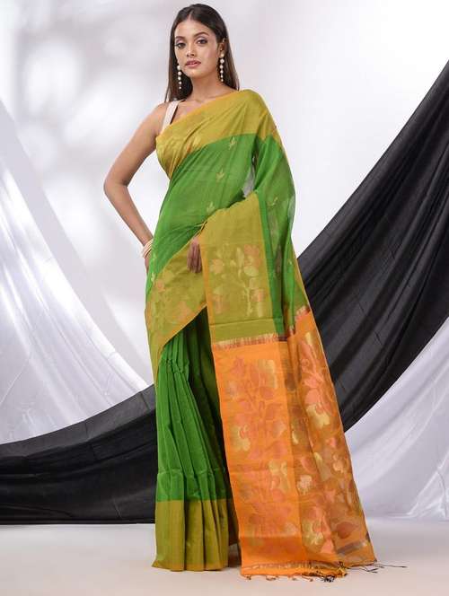 women self design handloom saree with blouse - 22043366 -  Standard Image - 0