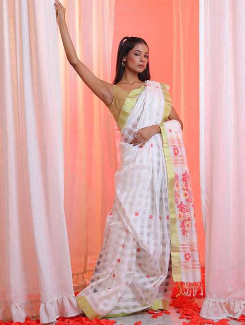 women self design handloom saree with blouse - 22043377 -  Standard Image - 0