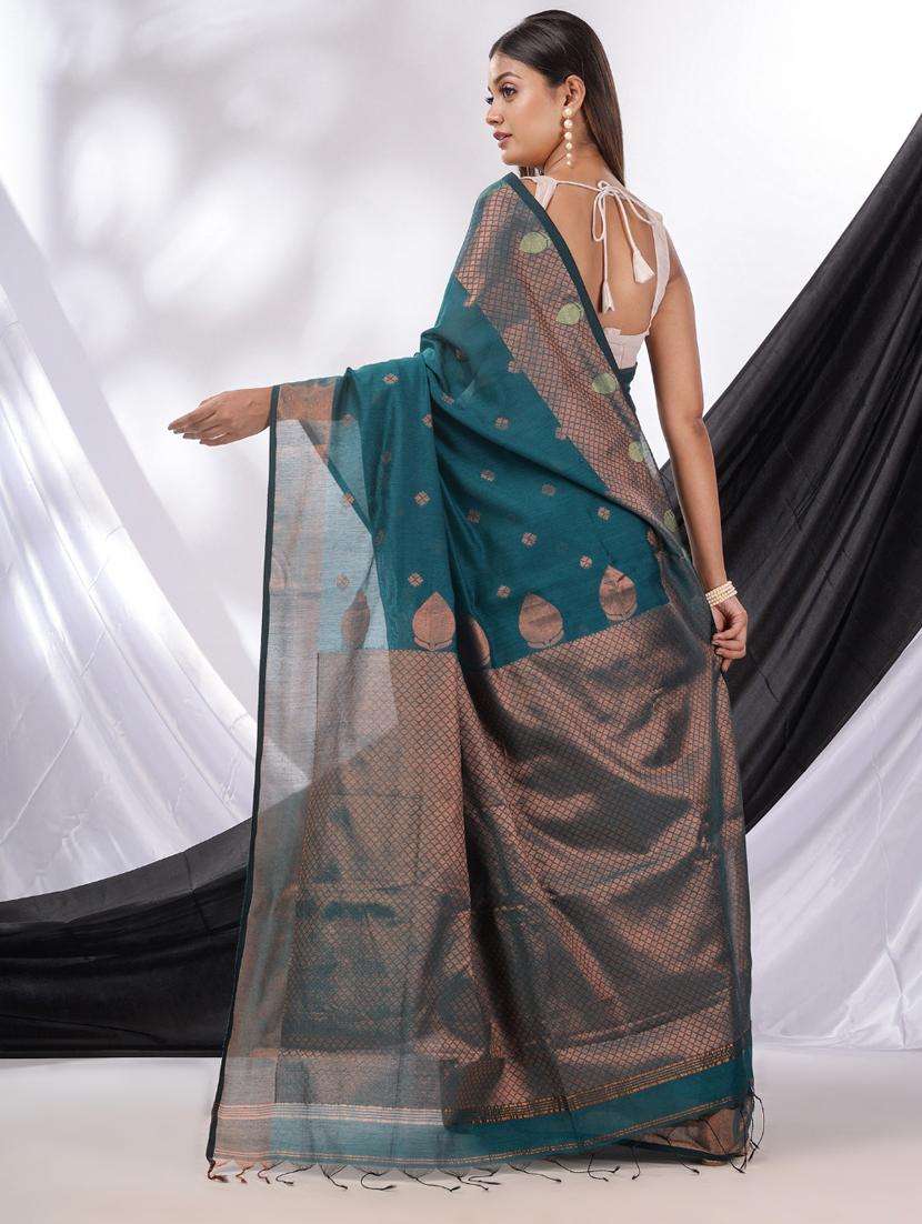 women self design handloom saree with blouse - 22043382 -  Standard Image - 3