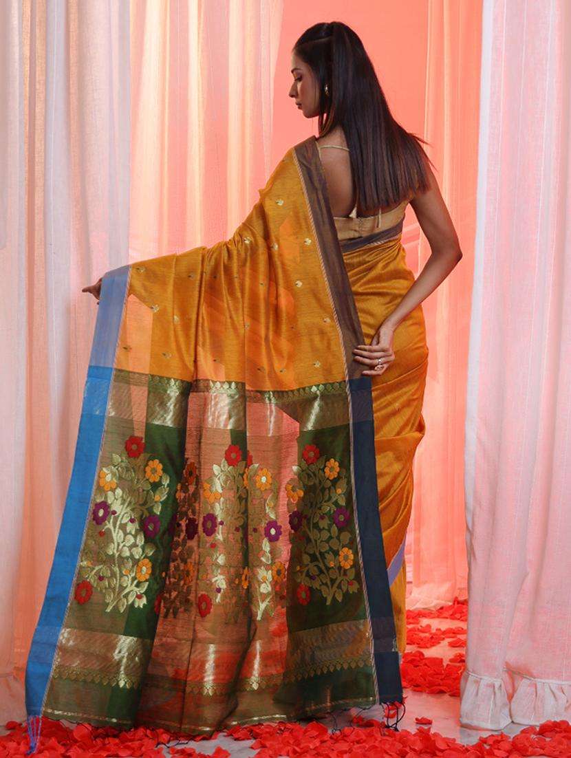 women self design southern silk saree with blouse - 22043387 - Standard Image - 3
