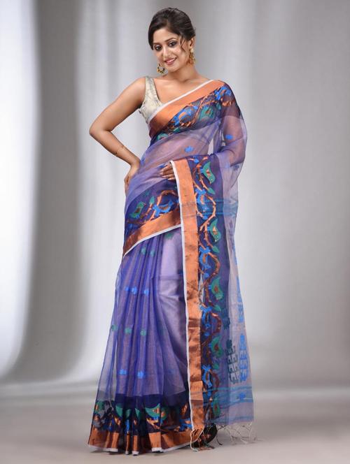 women self design handloom saree with blouse - 22043417 -  Standard Image - 0