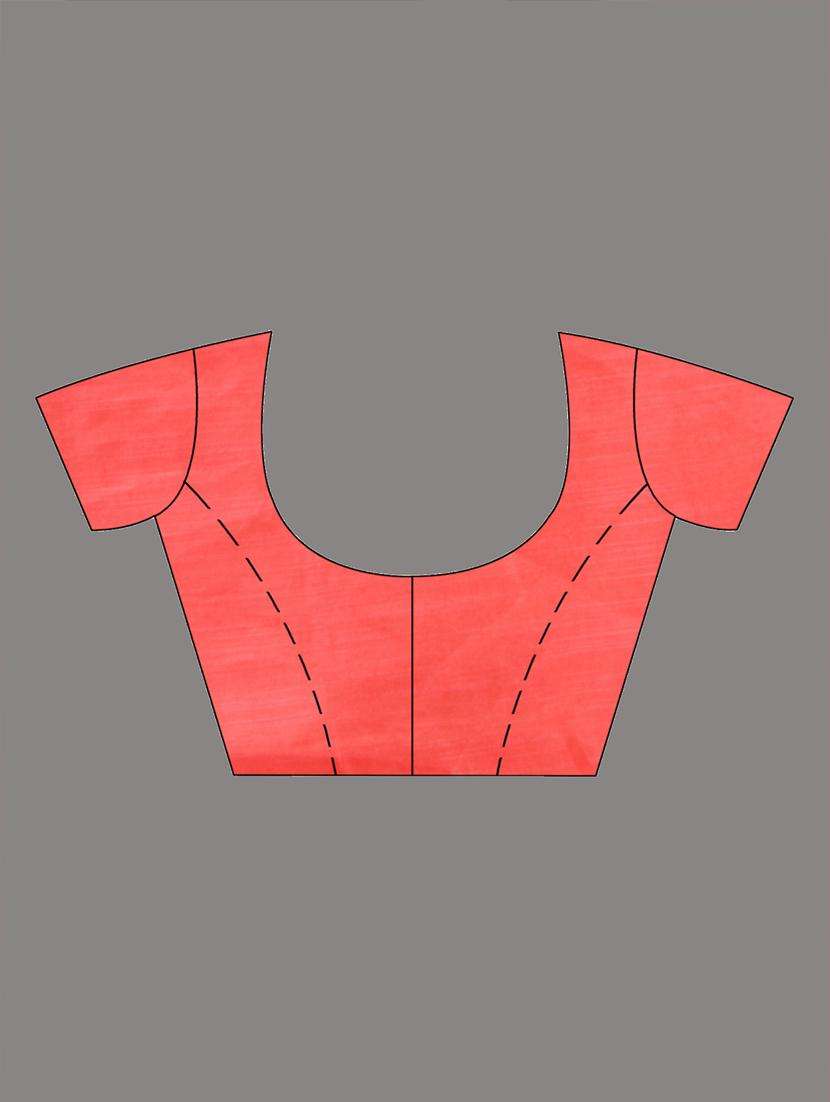 women solid with work bordered saree with blouse - 22043439 -  Standard Image - 3