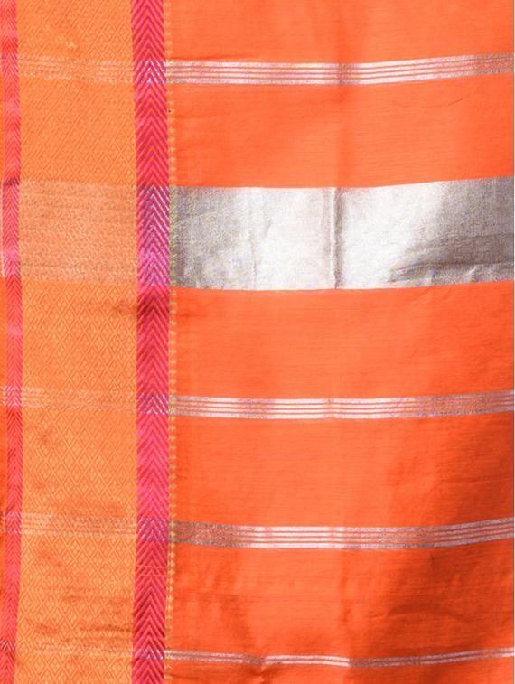 women solid with bordered saree with blouse - 22043522 - Standard Image - 3
