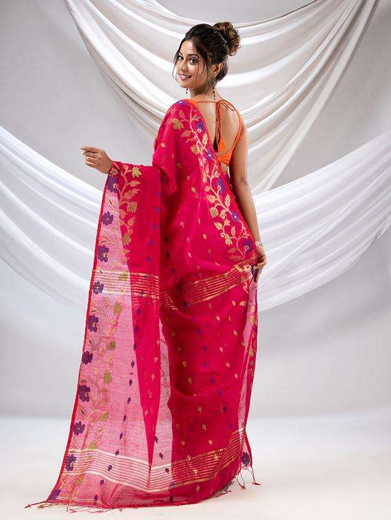 women self design handloom saree with blouse - 22043549 -  Standard Image - 3