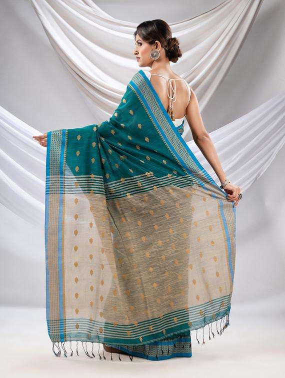 women self design handloom saree with blouse - 22043559 -  Standard Image - 3