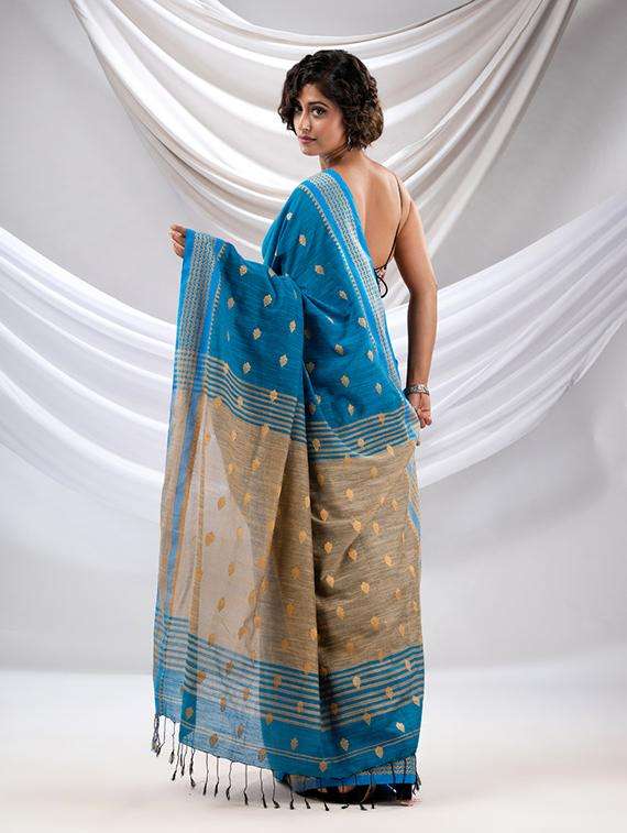 women self design handloom saree with blouse - 22043562 -  Standard Image - 3