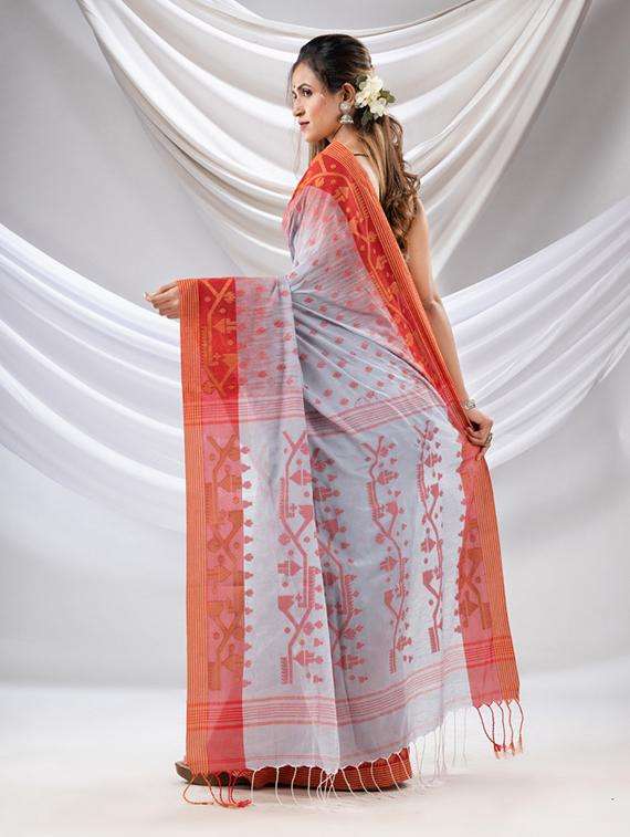 women self design handloom saree with blouse - 22043577 -  Standard Image - 3