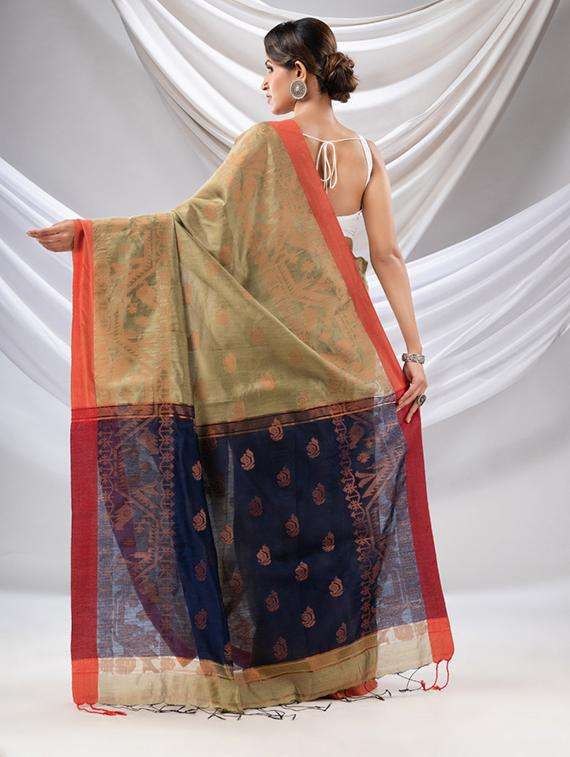 women self design handloom saree with blouse - 22043580 -  Standard Image - 3