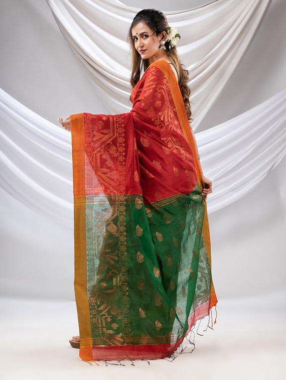 women self design handloom saree with blouse - 22043583 -  Standard Image - 3