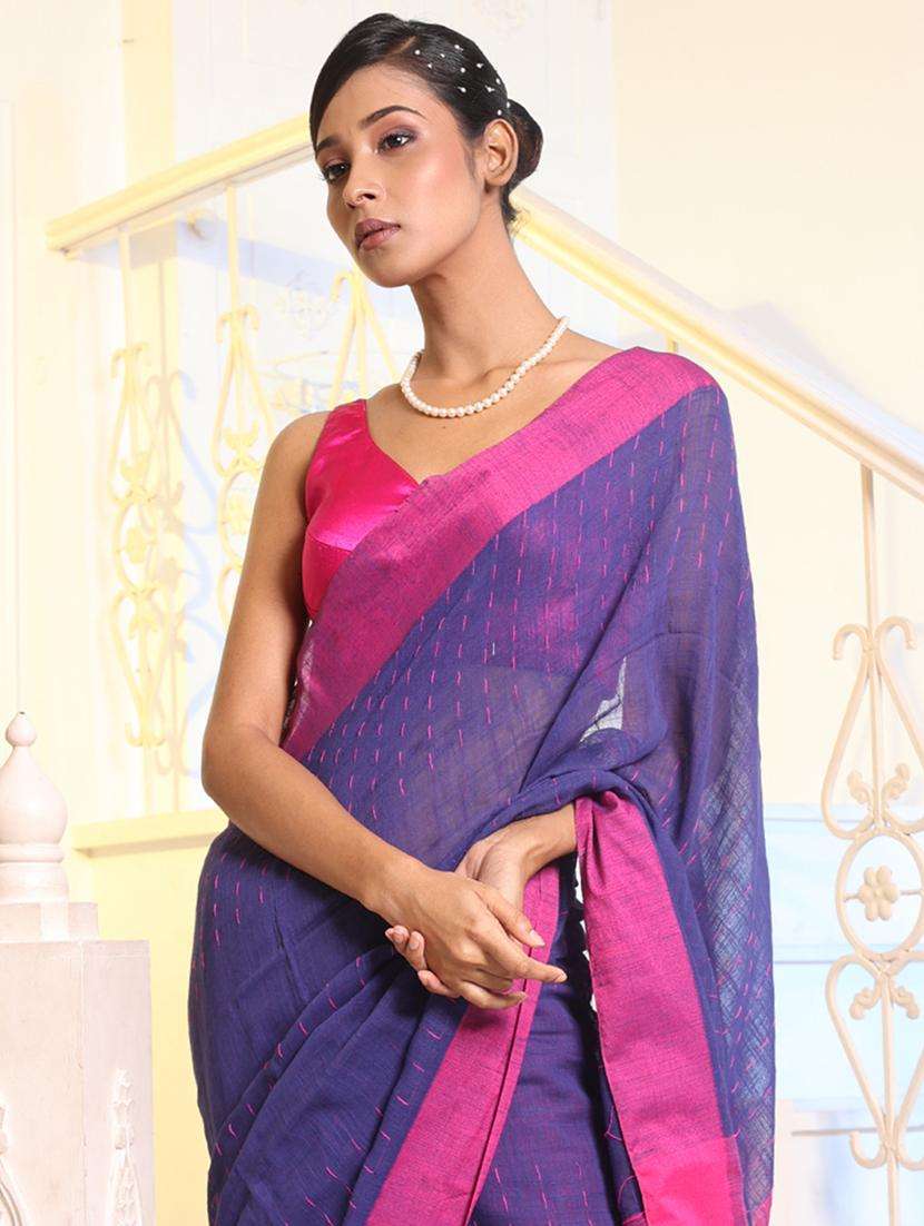 women self design handloom saree with blouse - 22043604 -  Standard Image - 3