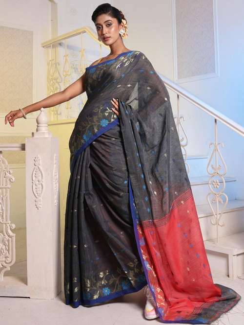 women self design handloom saree with blouse - 22043622 -  Standard Image - 0